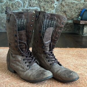 Steve Madden Brown Combat Boots